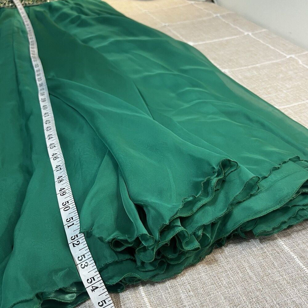Sherri Hill Formal Dress #8546 Mardi Gras Strapless Emerald Green NWT Women’s 8 - Picture 7 of 14
